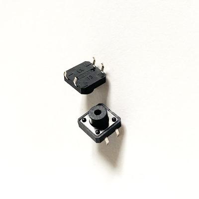 China 12*12mm Hole Plastic Round Head SMD/DIP 4 Pin Momentary Tact Switch for sale