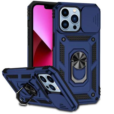 China Shockproof for iphone 14 case free sample kickstand slide camera protection luxury phone case for iphone 14 13 12 11 pro for sale