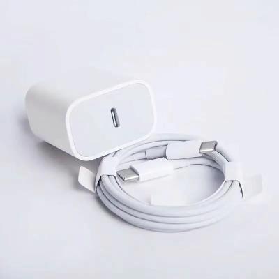 China PD 20W Charger Set For iPhone14 Adapter PD 20W USB-C Charger Original Fast Charger EU USA Plug In USBC Wall Charger Cable For iPhone 14 13 12 for sale