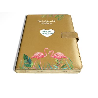 China Custom Sublimation Printed A5 Easy Writing Notebook Pu Leather Ring Binder Agendas Personalizadas Planner for sale