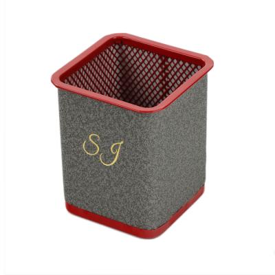 China Eco-friendly Metal Mesh Stand With Multifunctional Table Paper Decor Stand Pen Holder Fancy Custom Desk For Office for sale