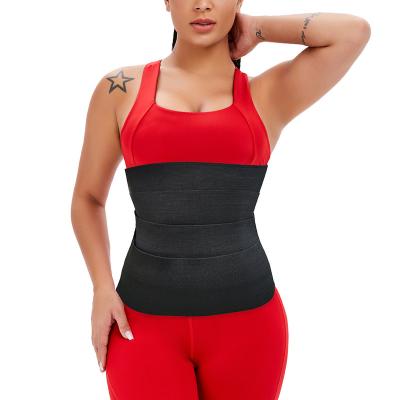 China Wholesale High Compression Women Waist Wrap Elastic Band Belly Wrap For Flat Trainer Weight Loss Tummy Stomach Belt Body Shaper Waist Bandage for sale