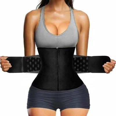 China Antibacterial Wholesale Antibacterial Workout Belt Waist Cincher Sports Waist Trimmer Sauna Sweat Belt Women Waist Trainer Tummy Control Slim Belly Band for sale