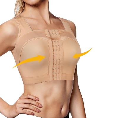 China Antibacterial Hook And Eye Closure Post-Surgery Super Comfortable Bras With 5% Front Fastening After Breast Surgery 95% Cotton And Spandex Shapers for sale