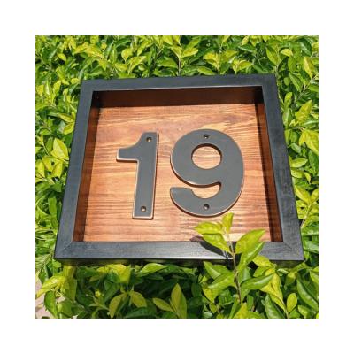 China China Manufacturer Waterproof And Rustproof Hot Selling Outdoor Metal Digital Custom Recessed House Number License Plate for sale