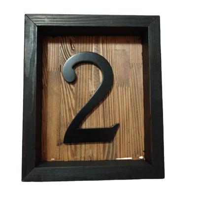 China High Quality Waterproof and Rustproof with Competitive Price Floating Mounted or Recessed House Number Plate Black Plate for sale