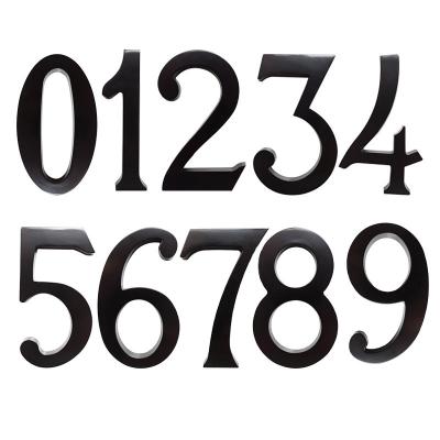 China Black Waterproof And Rustproof Professional Custom Address High Quality Floating Mounted House Number License Plates For House for sale