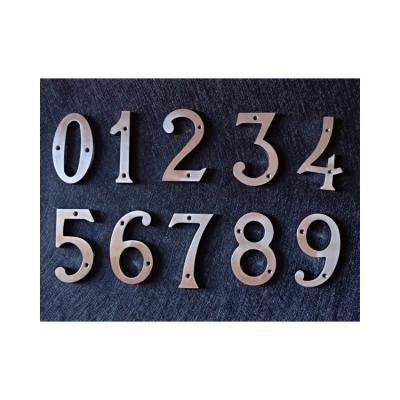 China High Quality Waterproof And Rustproof Zinc Alloy Silver And Black Door Numbers Sign for sale