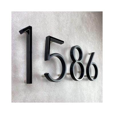 China China Manufacturer Supply Satin Nickel Color House Wall Waterproof And Rustproof Store Numbers Address Sign for sale