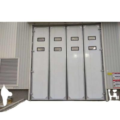 China High Quality Heat Insulation Factory Supplies For Warehouse Industrial Aluminum Folding Doors for sale