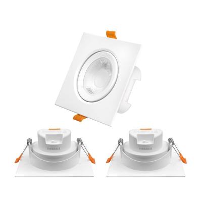 China Modern Square Led Warehouse Downlight Design Embedded Luminaire GU10 MR16 COB Downlight Gimbal Project for sale