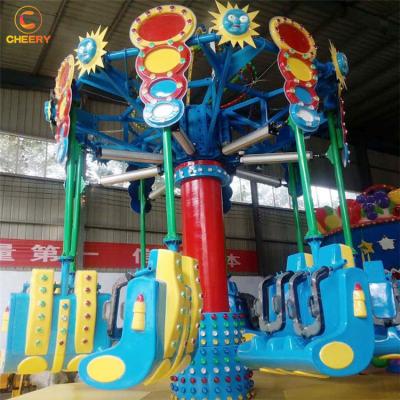 China Amusement Park Hot Sale Amusement Park Equipment Kids Adults Funfair 16 Seats Air Shooting Rides Spiral Throw for sale