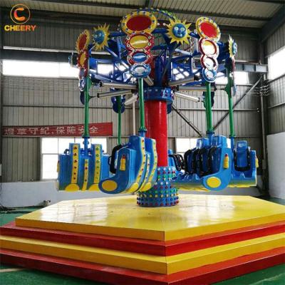 China Amusement Park Carnival Equipment Airborne Shooting Exciting Flight Double Chairs Spiral Jet Rides For Sale for sale