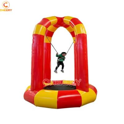 China As Your Needs Playground Sports Game Equipment PVC Inflatable Bungee Single Bungee Jumping Trampoline For Kids for sale