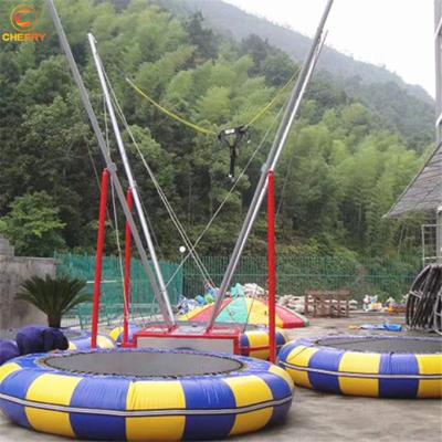 China Amusement park sport game environmental customized kids round china pvc inflatable bungee trampoline for sale