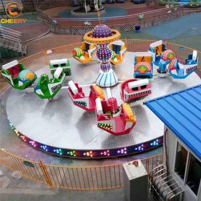 China FRP+steel Exciting Amusement Park Rides Family Game Break Dance Rotating Crazy Ride for sale