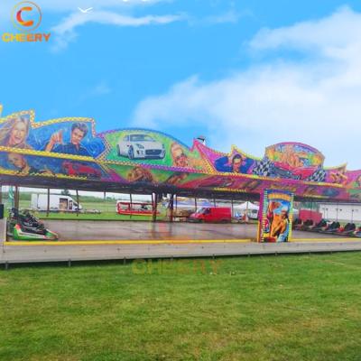 China FRP+steel foldable outdoor amusement park rides full automatic hydraulic electric folding bumper car with trailer for sale