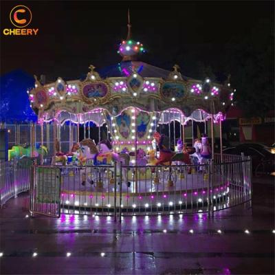 China As your indoor big promotion needs amusement park kiddie equipment mechanical electric carousel horse ride for sale