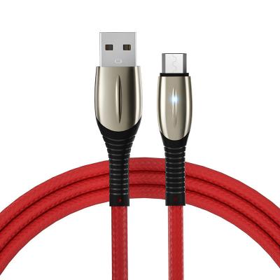 China MP3/MP4 Player Alloy Nylon Braided Mic For Type C LED Data Fast Charging Cable Type C USB Phone Charger Huawei Cable for sale