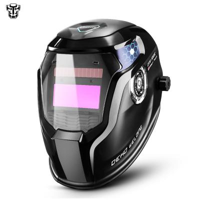 China DEKO DNS-550E Wide Shade Range 9-13 Battery Lens Replaceable Helmet For CAT MIG Muttahida Majlis-e-Amal Auto Darkening Solar Welding Helmet 12 x 9 x 8.8 inch for sale