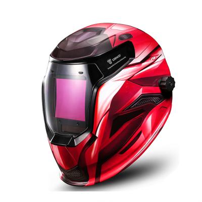 China DEKO MZ240 MIG Muttahida Majlis-e-Amal Electric Welding Mask/Red Solar Auto Darkening Helmet/Welding Lens for Welding Machine or Plasma Cutter 33 x 23 x 23cm for sale