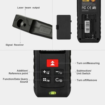 China Mini Laser Rangefinder Laser Tape Handheld Range Finder Meter DEKO LRE500 Laser Diastimeter Measuring Tools 110x46x25mm for sale