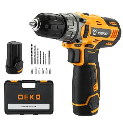 China DEKO DKCD12XL01-5S3 Cordless Li-ion Battery Cordless Drill 12V 1500mAh Power Drill Set 3/8-Inch 18+1 Settings Mini Hand Drill DKCD12XL01-5S3 for sale