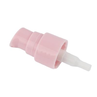 China No Spill 18/410 20/410 24/410 Colored Cosmetic Pump Pink Plastic Smooth Cream Treatment Pump for sale