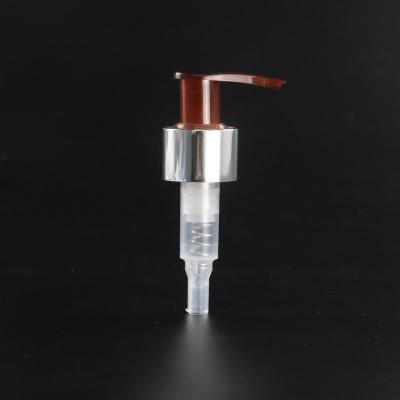 China Non Spill Factory Custom 24/410 28/410 Screw Lock Aluminum Lotion Pump For Bottle for sale