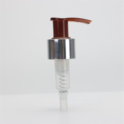 China Non Spill 24/410 28/410 Factory Custom Aluminum Screw Lock Lotion Pump For Bottle for sale