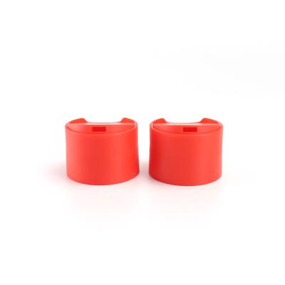 China Non Spill Disc Top Cap 24 Wholesale Double Layer Plastic Screw Cap 410 PP for sale