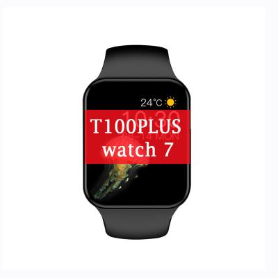 China Touch Screen New IWO T100 Plus Series 7 Heart Rate Monitor Smartwatch Women Men Fitness Tracker Wristband 2021 For Android IOS for sale