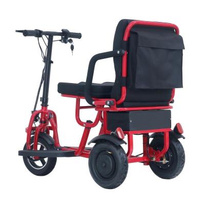 China New portable three wheeled adult electric scooter tricycle folding elderly electric scooter for sale