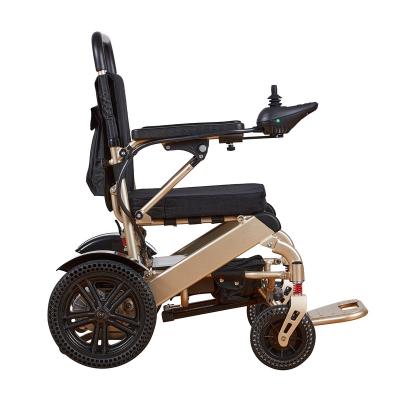 China 2022 new aluminum alloy light folding electric wheelchair for the disabled and the elderly for sale