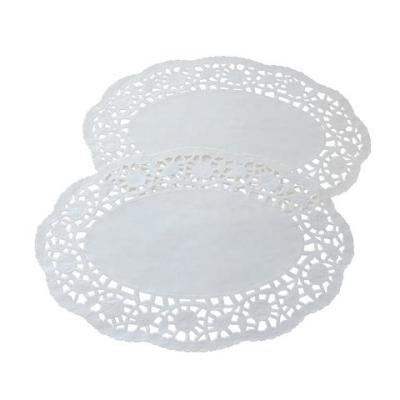 China Sustainable disposable paper doily art doyley lace oval paper doilies for diner food for sale