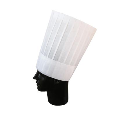 China Factory Price Eco-friendly Excellent Quality Cheap Price Non-woven Fabric Chef Cap Chef Hat Kitchen Supplies White Disposable Hat For Cooking for sale