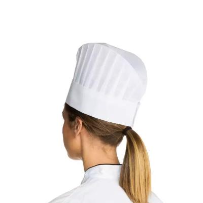 China White special non-woven chef hat restaurant kitchen Inductry round lid 60g wholesale/factory direct sale cooking hat for sale