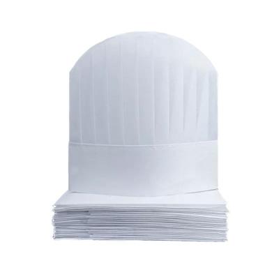 China Wholesale White Hot Sale Hotel Restaurant Kitchen Inductry Round Lid 60g Special Non-woven Coffee Chef Hat/Factory Direct Sale Cooking Hat for sale