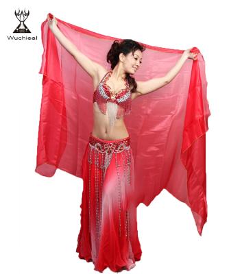 China Shining Veils Chinese Silk Belly Dance Veils 210*110cm for sale