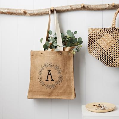 China Bunny Market Factory Tote Sustainable Alternative Burlap Shopping Bag Burlap Eco-friendly Burlap Bag for sale