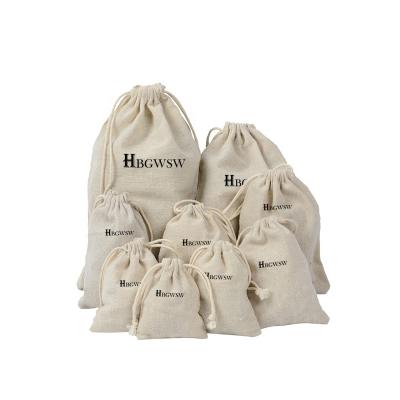 China 100% Cotton Canvas Small Pouch Muslin Eco-Friendly Custom Christmas Gift Promotional Drawstring Bags for sale