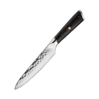 China Sustainable Drop Shipping Paudin 5 Inch High Quality German Stainless Steel Blade Durable Serving Kitchen Knife for sale