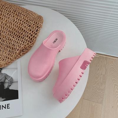 China High Quality Women's Insti Platform Sandals Fashion Trend Designer Slides Slippers Fashionable Wedges Chunky Heels Platform Shoes for sale