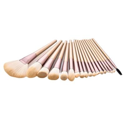 China Wholesale Stylish Skin-friendly Beauty Tools 18pcs Makeup Set Brush Pink Case With Wooden Handle Quality Assurance Wholesale Professional for sale