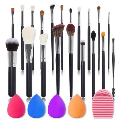 China Super Soft Skin Friendly And Soft For Sensitive Muscles Makeup Brush Wholesale Fashion Lady Cosmetic Wool Hair 34PCS Patches Black Cosmetic Multi Purpose Portable Brush for sale