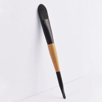 China Angular Blush 2022 Brown Single Double Ended Design Makeup Brush Basic Classic Multifunctional Brush for sale