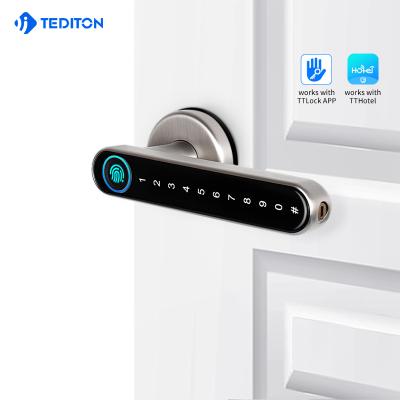 China Zinc Alloy Tediton TTlock APP Smart Locks Door Knob Digital Digit Smart Fingerprint Door Lock for sale