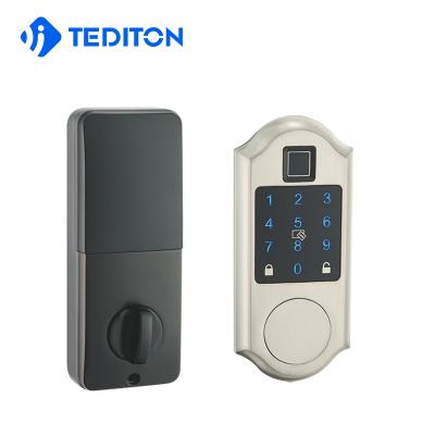 China Smart electric zinc alloy zinc alloy automatic door deadbolt lock with app lock mini digit lock for sale