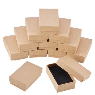 China Cardboard Mini Jewelry Packaging Cardboard Box Soap Box Wrapping Paper Ring Necklace Rectangle Black White Cardboard Jewelery Set Disposable Box Small for sale