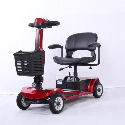 China Unisex Mobility Scooter Electric Older Adult 4 Wheel Folding Handicapped Red For Handicapped for sale